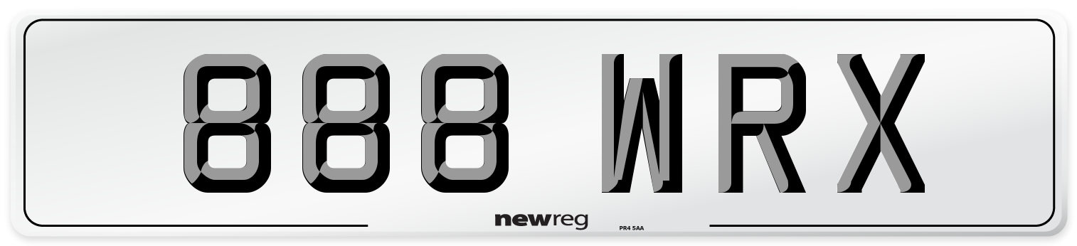 888 WRX Number Plate from New Reg